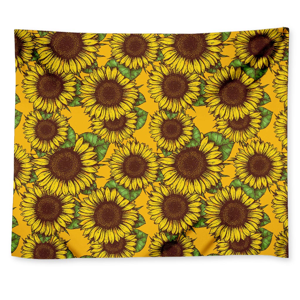 Classic Vintage Sunflower Pattern Print Tapestry