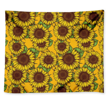 Classic Vintage Sunflower Pattern Print Tapestry