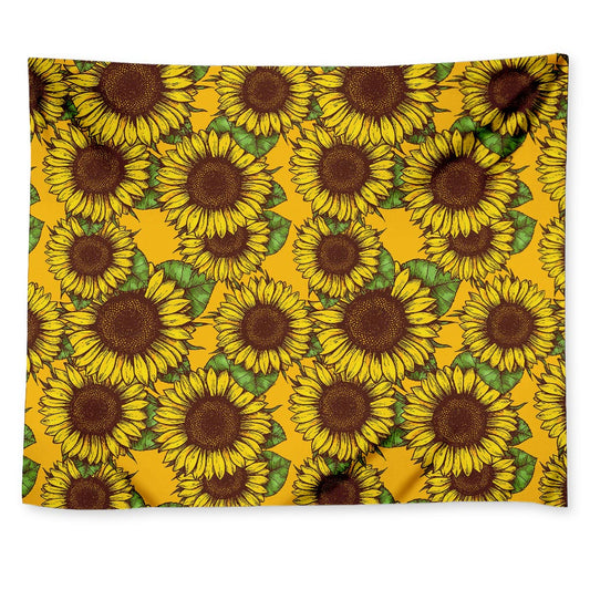 Classic Vintage Sunflower Pattern Print Tapestry