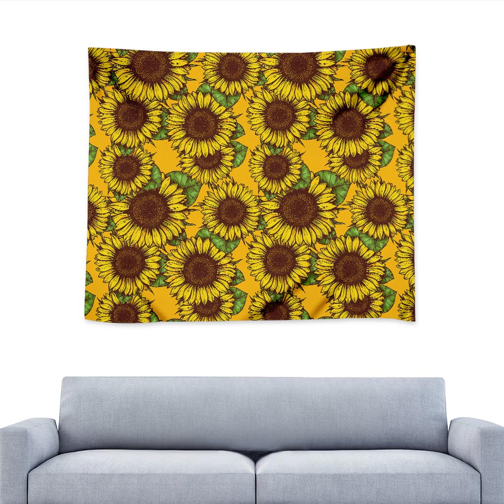 Classic Vintage Sunflower Pattern Print Tapestry