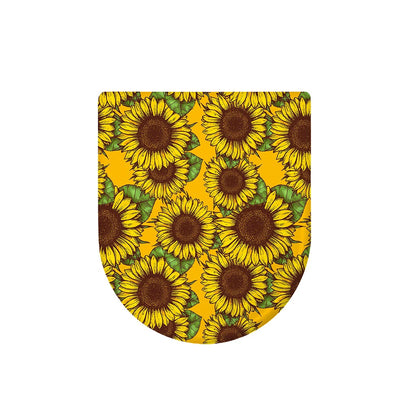 Classic Vintage Sunflower Pattern Print Toilet Lid Cover