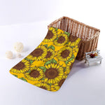 Classic Vintage Sunflower Pattern Print Towel