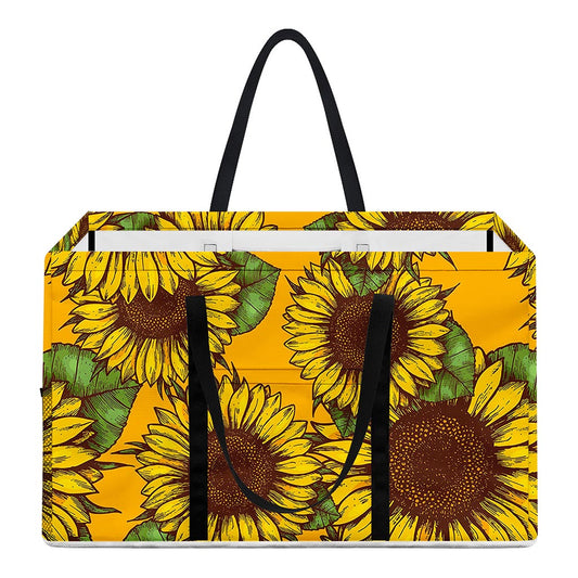 Classic Vintage Sunflower Pattern Print Utility Tote Bag