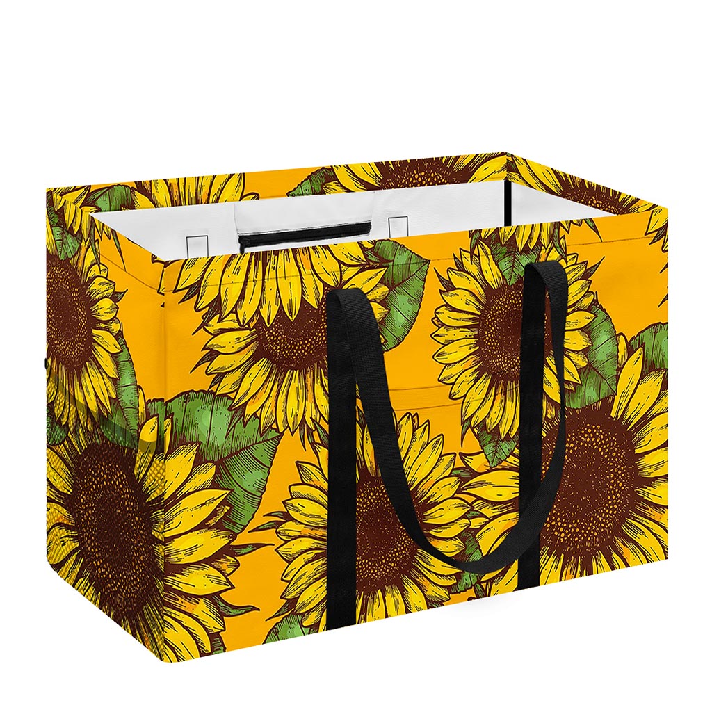 Classic Vintage Sunflower Pattern Print Utility Tote Bag