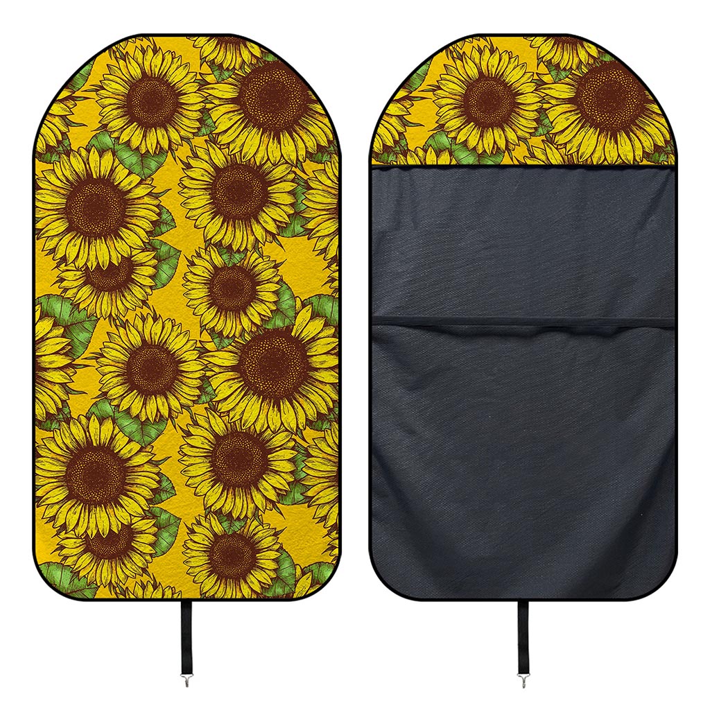 Classic Vintage Sunflower Pattern Print Waterproof Car Seat Cover