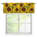 Classic Vintage Sunflower Pattern Print Window Valance