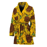 Classic Vintage Sunflower Pattern Print Women's Bathrobe