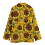 Classic Vintage Sunflower Pattern Print Women's Blazer