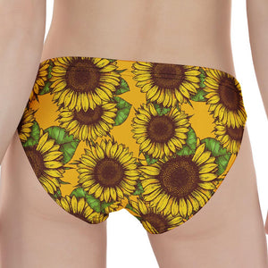 Classic Vintage Sunflower Pattern Print Women's Panties