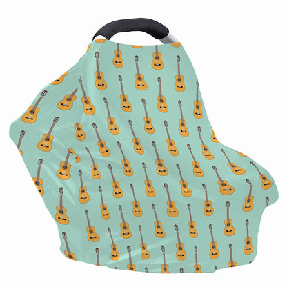 Classical Guitar Pattern Print Baby Seat Cover