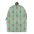 Classical Guitar Pattern Print School Backpack