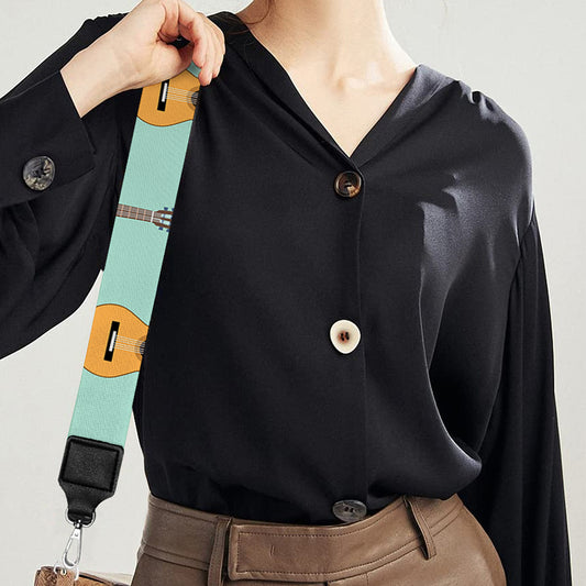 Classical Guitar Pattern Print Bag Strap