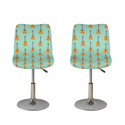 Classical Guitar Pattern Print Bar Stool Covers
