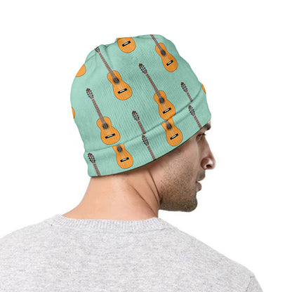 Classical Guitar Pattern Print Beanie