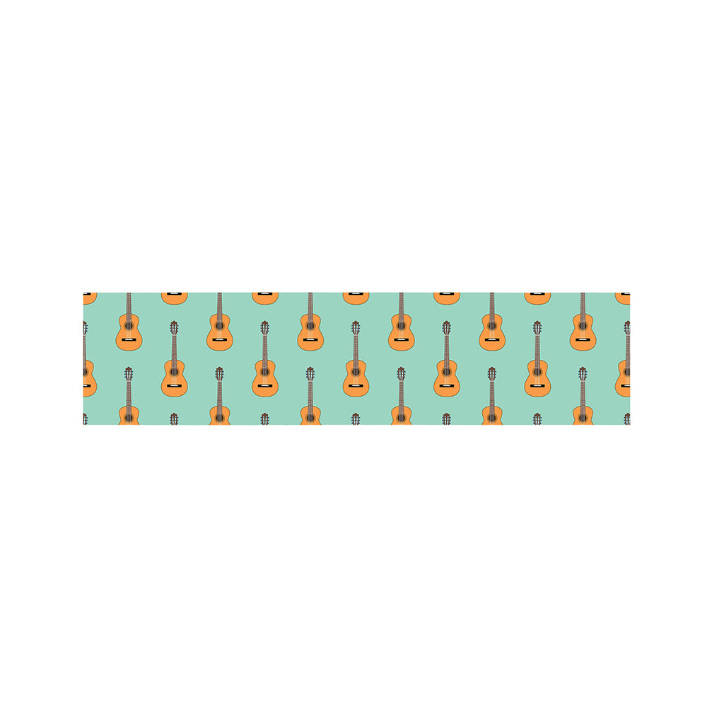 Classical Guitar Pattern Print Bed Runner