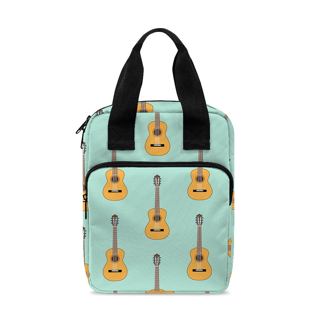 Classical Guitar Pattern Print Bible Tote Bag