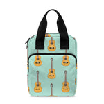 Classical Guitar Pattern Print Bible Tote Bag