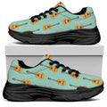 Classical Guitar Pattern Print Black Chunky Shoes