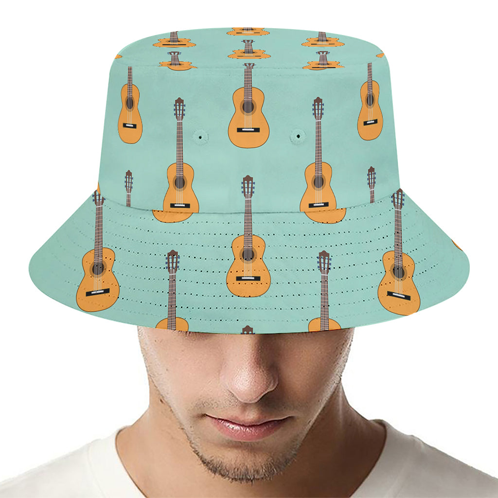 Classical Guitar Pattern Print Bucket Hat