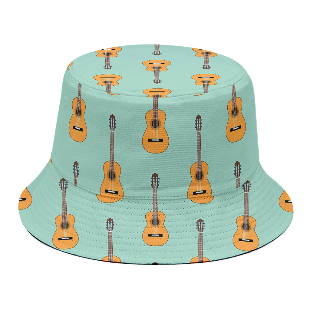 Classical Guitar Pattern Print Bucket Hat