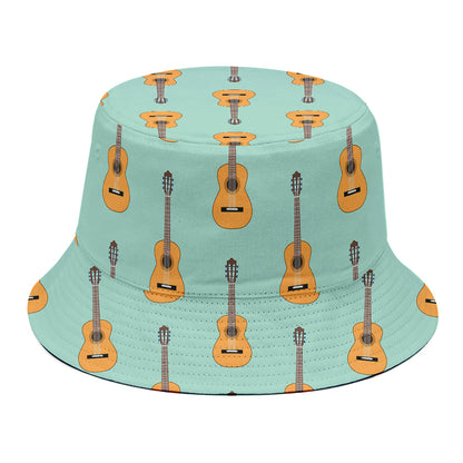 Classical Guitar Pattern Print Bucket Hat