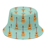 Classical Guitar Pattern Print Bucket Hat