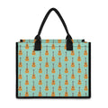 Classical Guitar Pattern Print Canvas Tote Bag