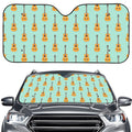 Classical Guitar Pattern Print Car Windshield Sun Shade