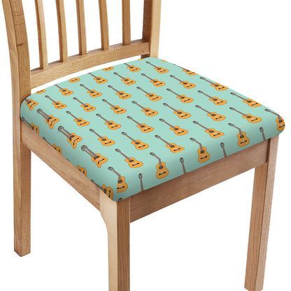 Classical Guitar Pattern Print Chair Cushion Cover