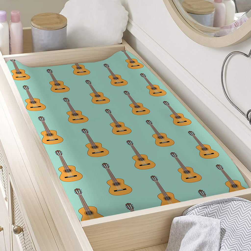 Classical Guitar Pattern Print Changing Pad Cover