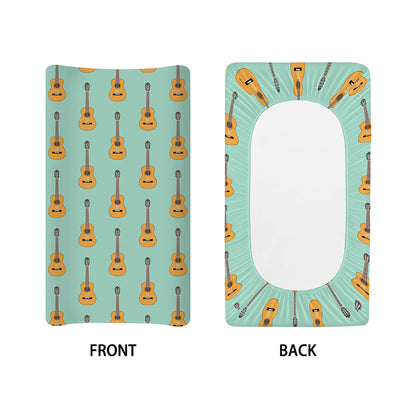 Classical Guitar Pattern Print Changing Pad Cover