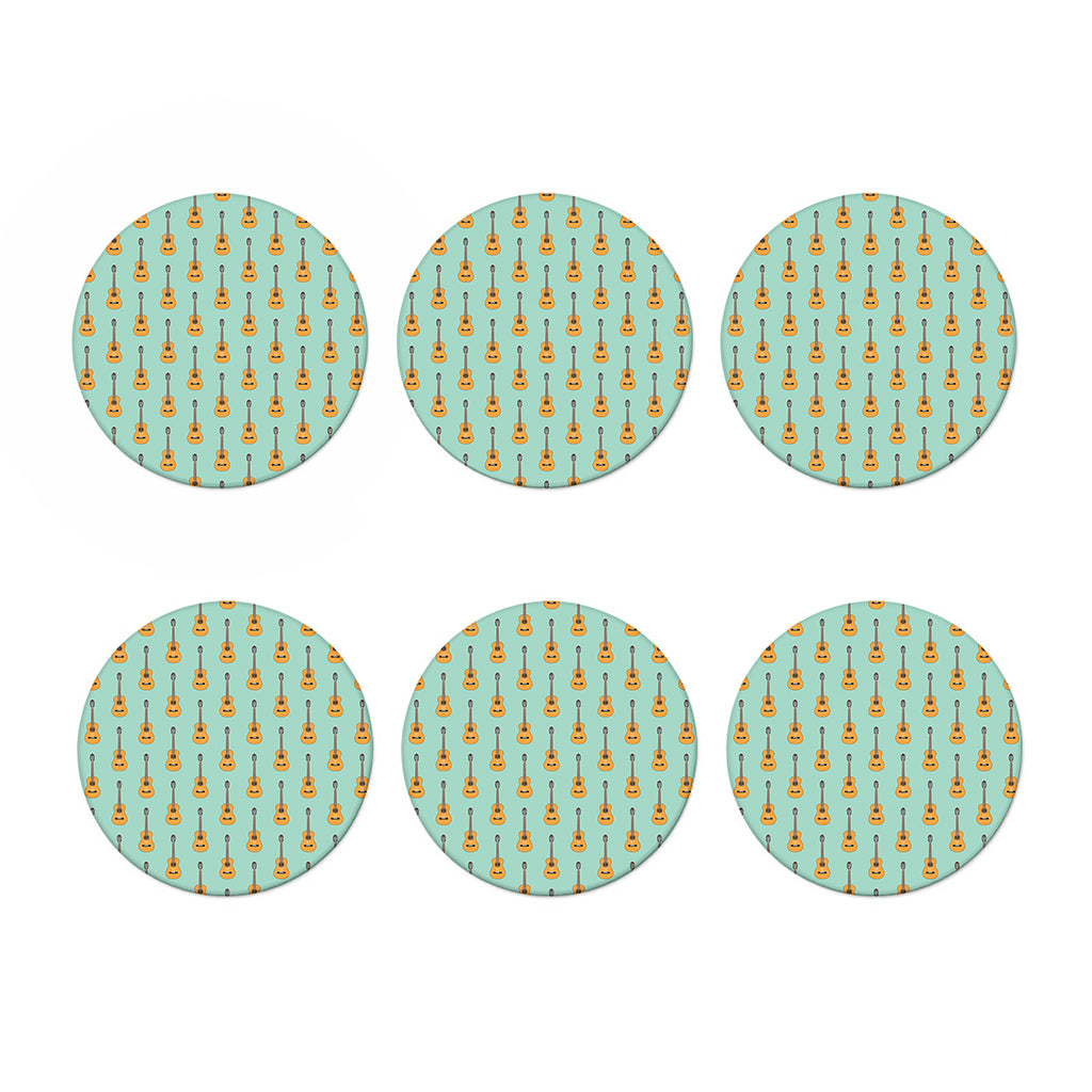 Classical Guitar Pattern Print Coaster Set