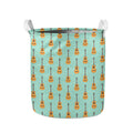Classical Guitar Pattern Print Collapsible Laundry Basket