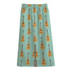 Classical Guitar Pattern Print Cotton Front Slit Maxi Skirt