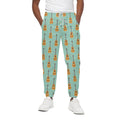 Classical Guitar Pattern Print Cotton Sweatpants