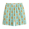 Classical Guitar Pattern Print Cotton Shorts