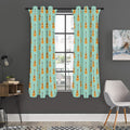 Classical Guitar Pattern Print Grommet Curtain Panels