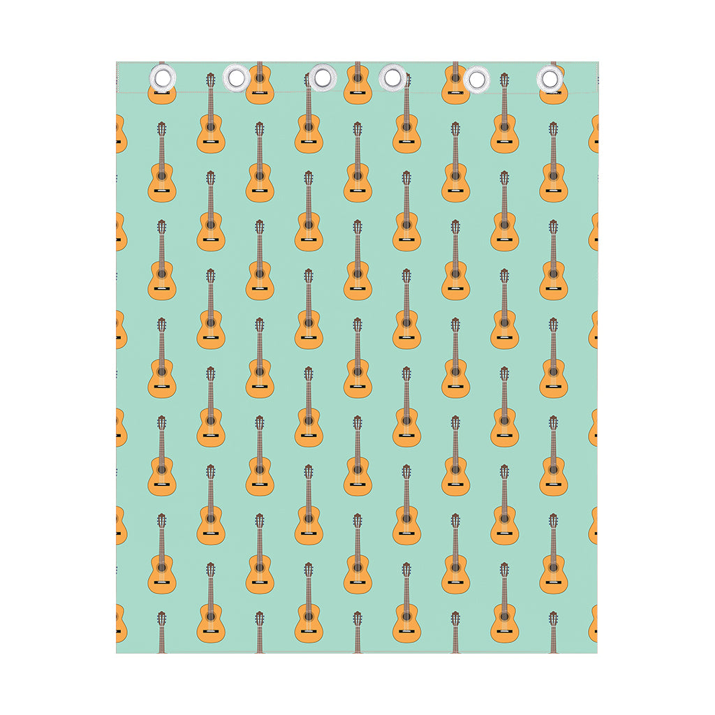 Classical Guitar Pattern Print Curtain