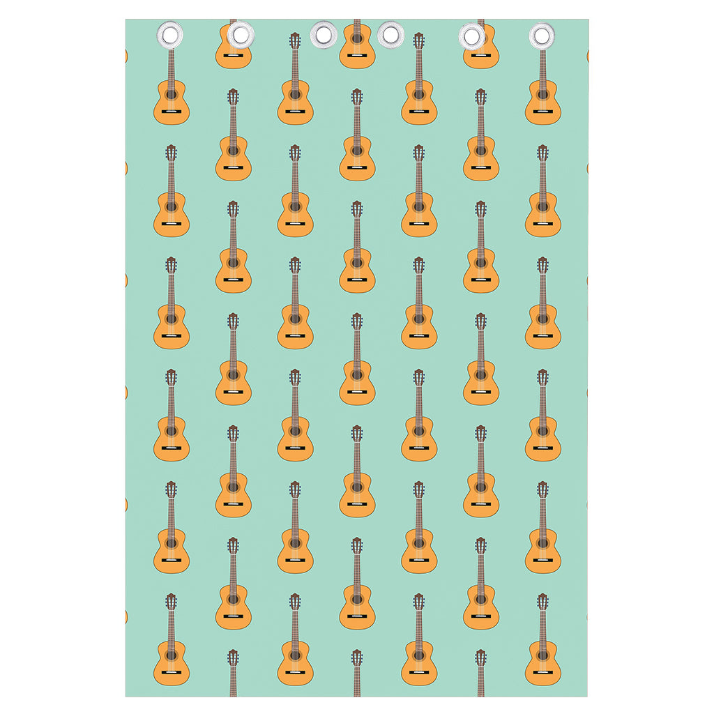 Classical Guitar Pattern Print Curtain