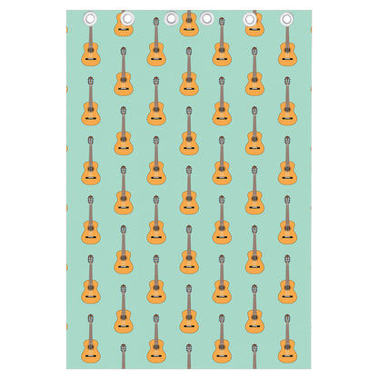 Classical Guitar Pattern Print Curtain