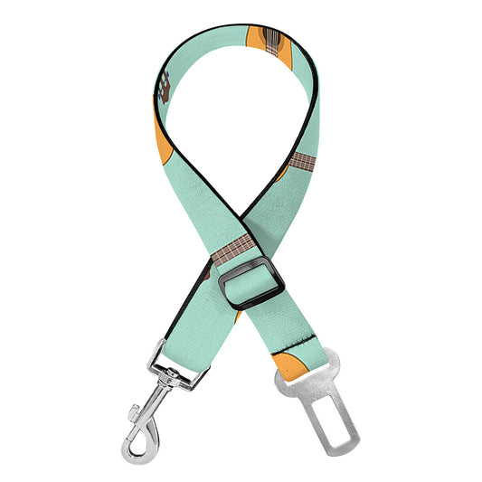 Classical Guitar Pattern Print Dog Seat Belt
