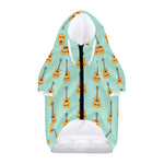 Classical Guitar Pattern Print Dog Zip Up Hoodie
