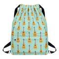 Classical Guitar Pattern Print Drawstring Backpack