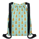 Classical Guitar Pattern Print Drawstring Backpack