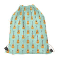 Classical Guitar Pattern Print Drawstring Bag
