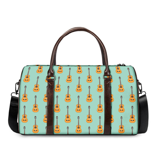 Classical Guitar Pattern Print Duffle Bag