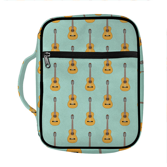 Classical Guitar Pattern Print Front Pocket Bible Bag