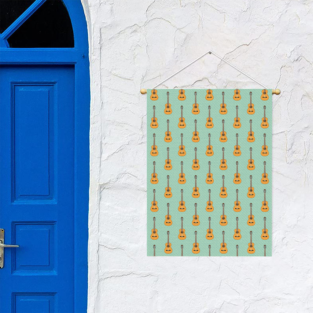 Classical Guitar Pattern Print Garden Flag