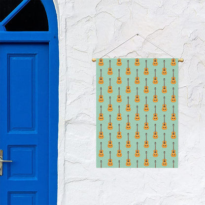 Classical Guitar Pattern Print Garden Flag