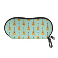 Classical Guitar Pattern Print Glasses Case